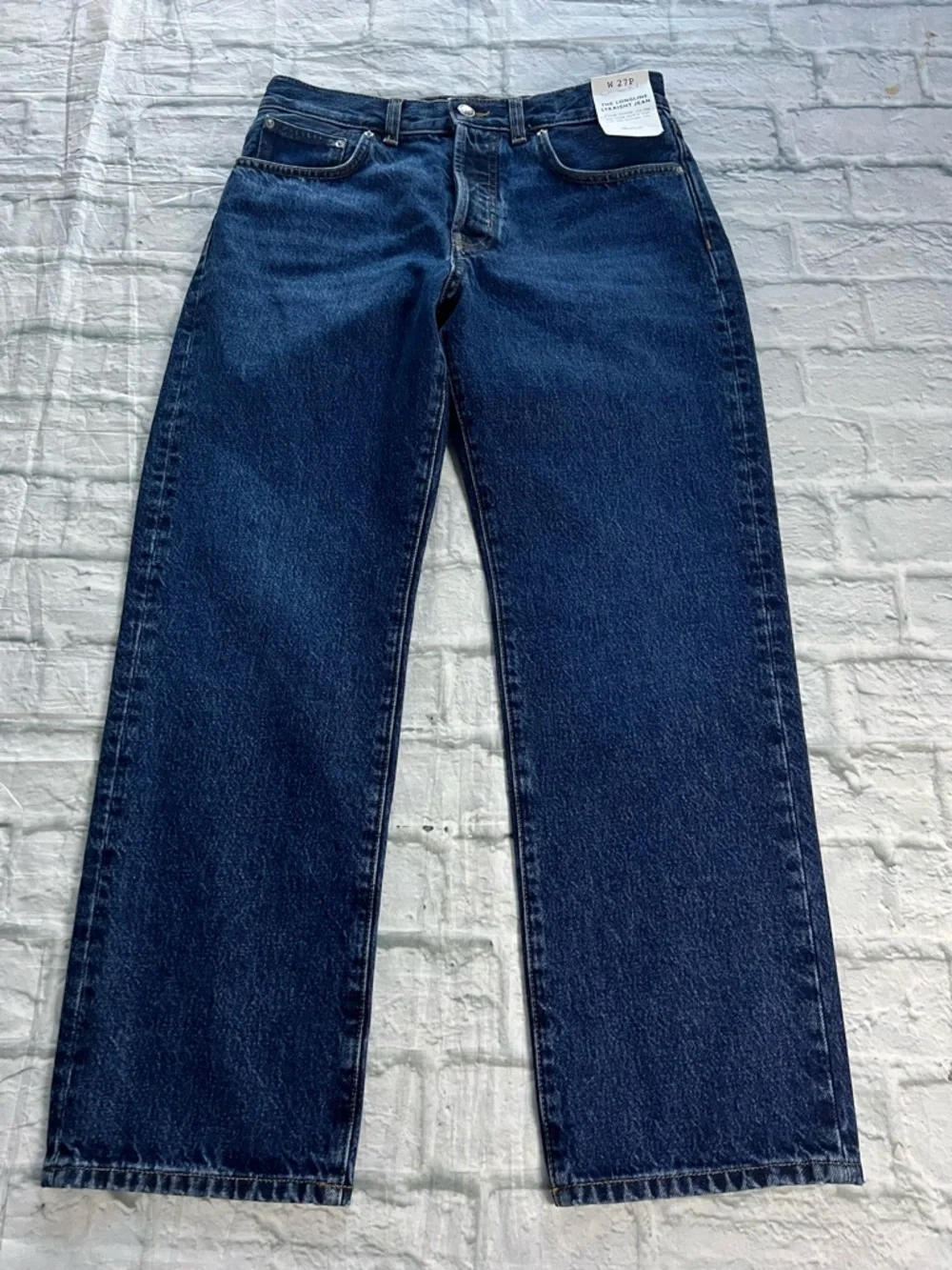 Madewell The Longline Straight Leg Jean High Rise Mckinney Wash NWT 27P
